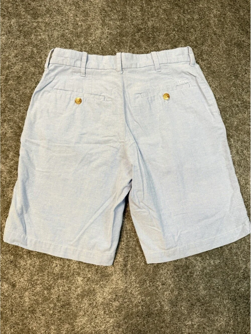 IZOD Men’s Oxford Flat Front Shorts Light Blue Size 30 Casual Preppy